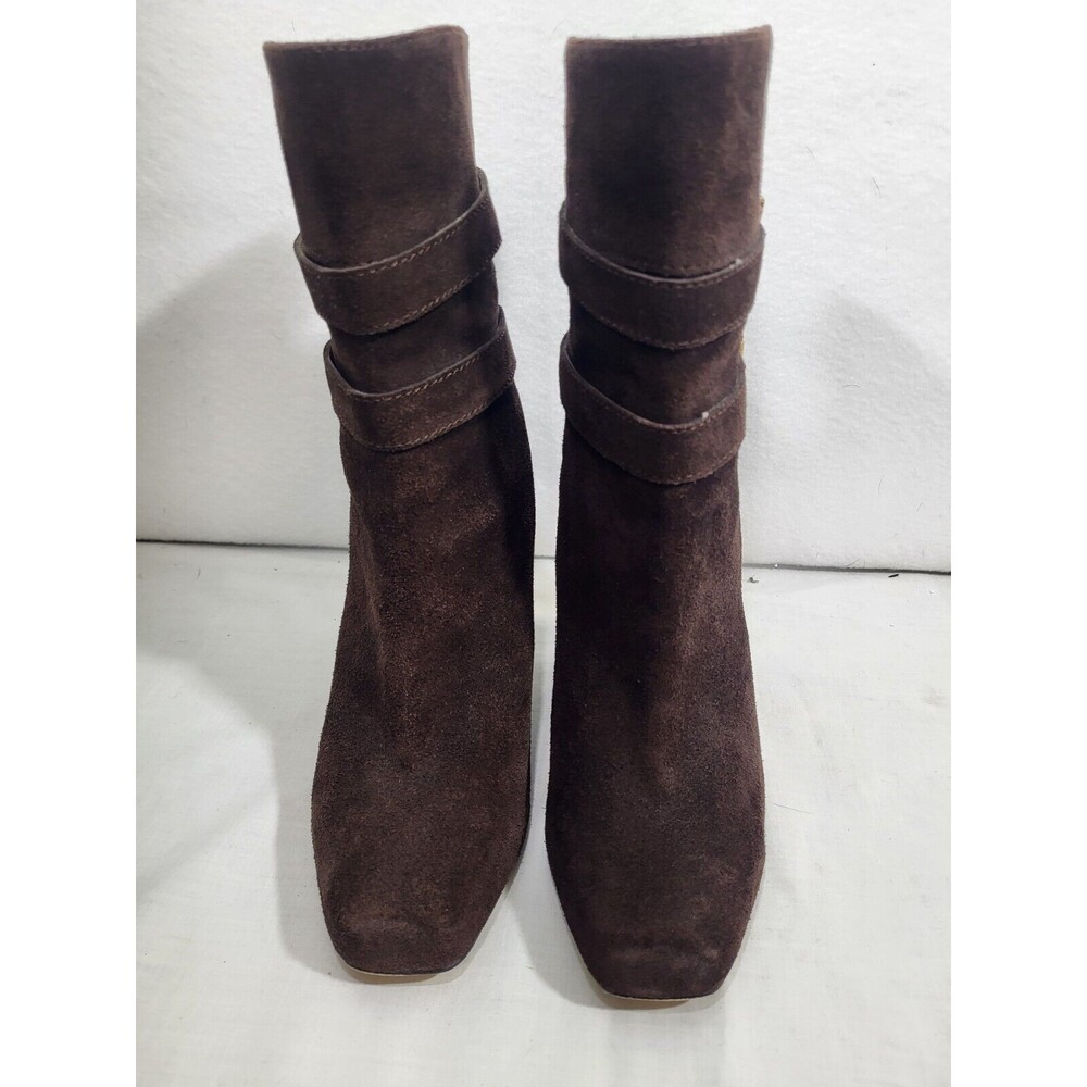 Michael Kors women brown suede Platform wedge boots US 8.5  Zippered Back